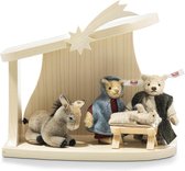 Steiff Nativity scene set (incl. Donkey, 9 cm, Mary, 9 cm, Joseph, 10 cm, Jesus, 6 cm)