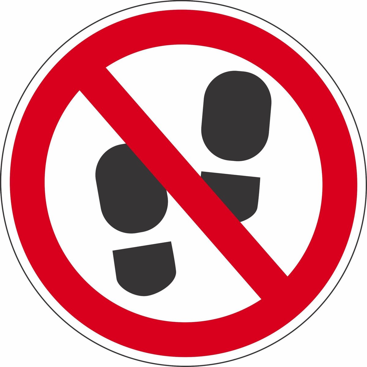 2 x Pictogram Sticker - Verbod Sticker - Betreden van ruimte Verboden - 20 cm