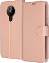 Accezz Wallet Softcase Booktype Nokia 5.3 hoesje - Rosé Goud