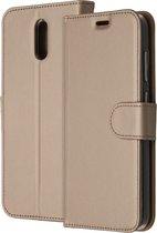 Nokia 2.3 Hoesje Met Pasjeshouder - Accezz Wallet Softcase Bookcase - goud