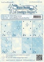 Winter design papier assortiment  blue tones 16xA5