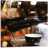 Tuinposter – Koffiezetapparaat  - 80x80cm Foto op Tuinposter  (wanddecoratie voor buiten en binnen)