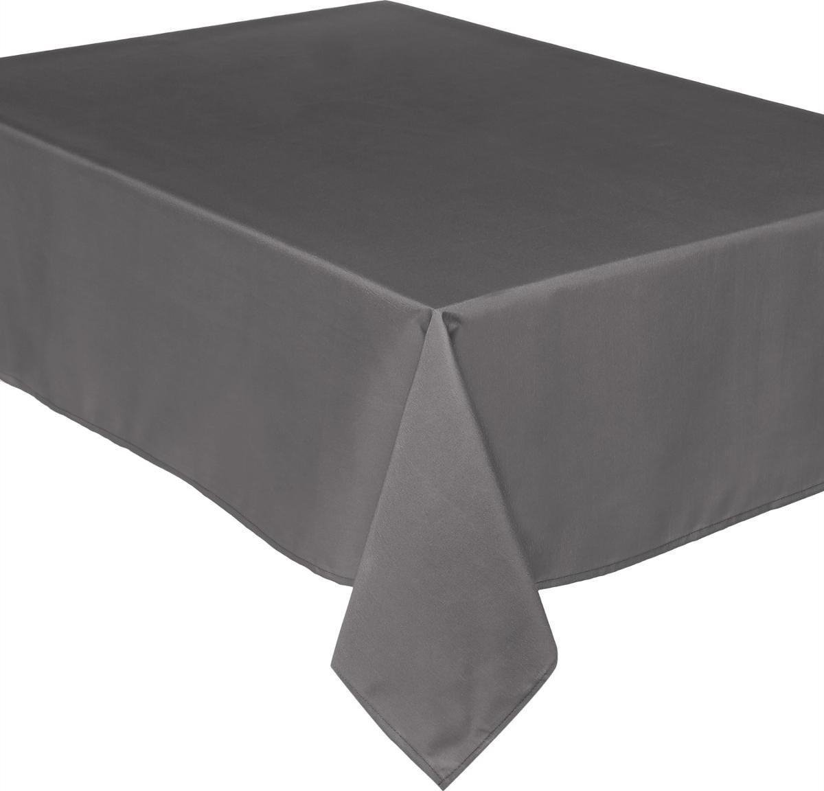 Atmosphera Tafelkleed - 240 x 140 cm - grijs - Eettafel tafellakens - polyester