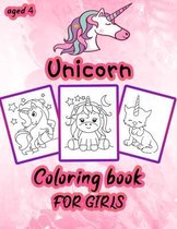 unicorn coloring book for girls aged 4