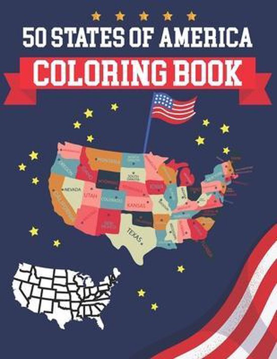 50 States Of America Coloring Book - cover