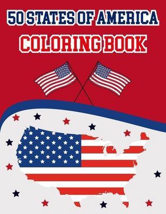 50 States Of America Coloring Book - cover