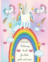 unicorn Coloring book for kids girls and man