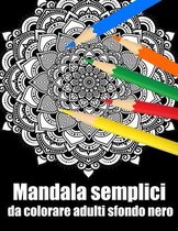 Mandala semplici da colorare adulti sfondo nero