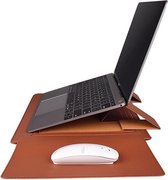 Laptophoes 13 Inch – Macbook Pro 13 Inch case – Macbook Air 2018/2019/2020 Case – Laptop Sleeve – Bruin Leer - Geschikt voor laptopafmeting: 13.3 inch