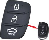 Autosleutel Rubber / Pad 3 knoppen N3B geschikt voor Hyundai sleutel Elantra / Solaris / Tucson / Accent / Santa Fe / Mistra / i20 iX25 i30 ix35 iX45 / hyundai sleutel behuizing.