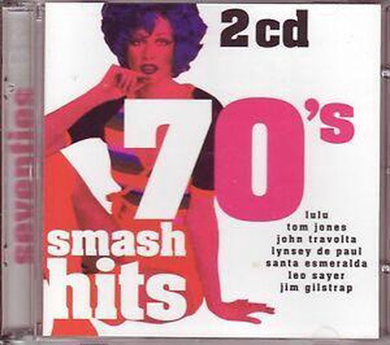 2 CD '70s Smash Hits hoes met een vrouw in paars haar en een paars met zwarte top.