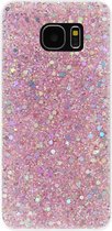 ADEL Premium Siliconen Back Cover Softcase Hoesje Geschikt voor Samsung Galaxy S7 Edge - Bling Bling Roze