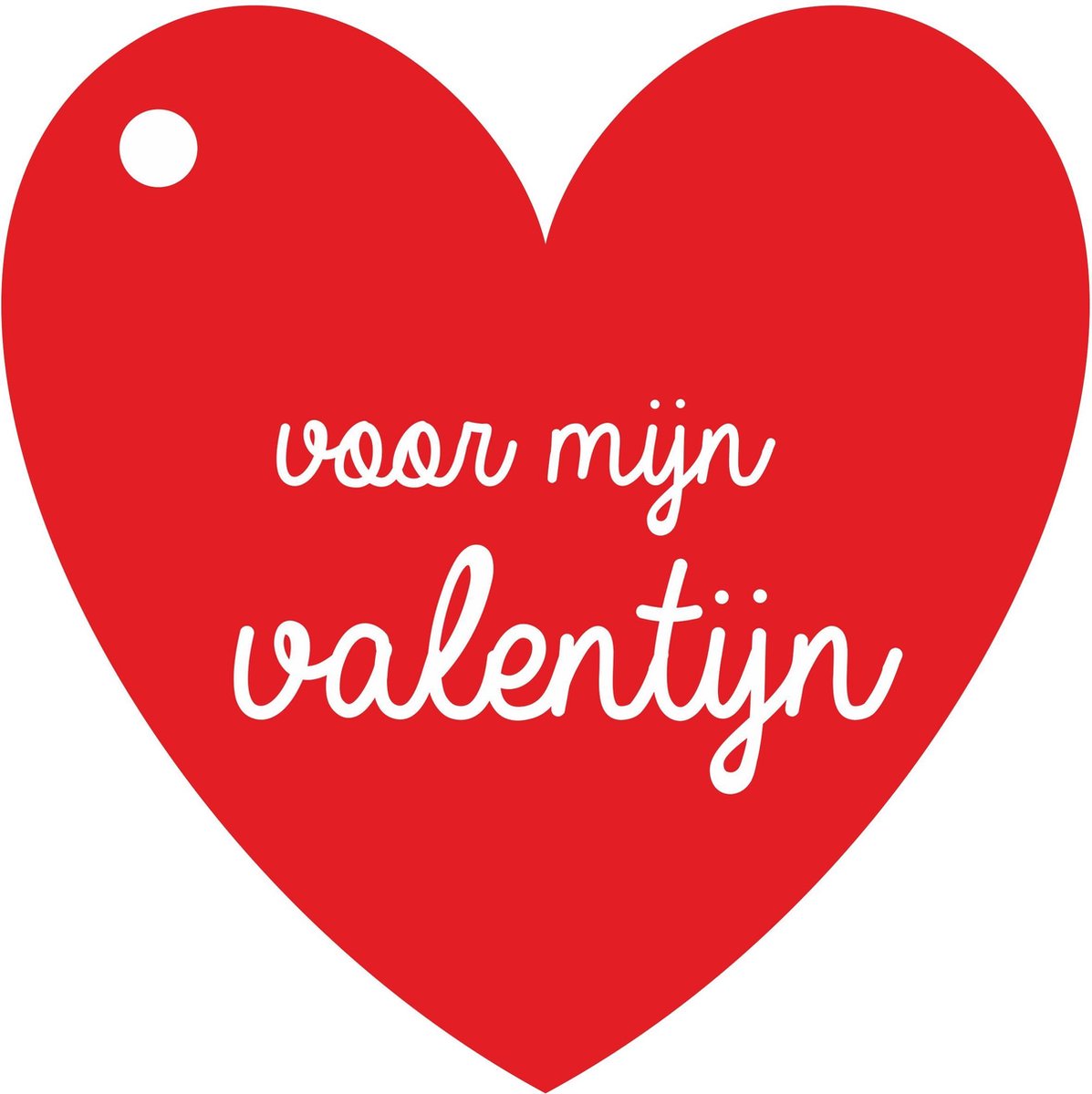 Bloemenkaartje Valentijn - Cadeaukaartjes - 20 Stuks - Voor Mijn Valentijn - Rood - Hart vorm - 7x7cm