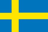 Zweedse Vlag - Vlag Zweden - Zweden Vlag - 90 x 150 cm - Met Ringen