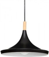 Atmosphera hanglamp Debby diameter 32cm - heksenhoed lampenkap afgewerkt met hout