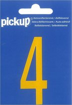 Pickup plakcijfer reflecterend geel - 70 mm 4