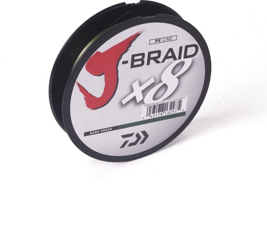 Daiwa J-Braid X8 300m Dark Green, 0.16mm with 9kg