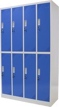 Kraftmeister lockerkast 8 deuren blauw