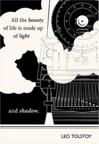 Zwart/Wit Tekst Poster - Light And Shadow- Wandposter 60 x 40 cm