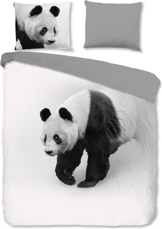 Zachte Dekbedovertrek Tweepersoons Panda | 200x200/220 | Soepel En Kleurecht | Strijkvrij