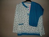 Dames pyjama Fine woman katoen met polyester bloem blauw M