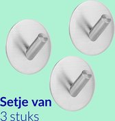 EAVY Handdoekhaakjes Zelfklevend - Set van 3 Handdoek Haakjes - Wandhaak - Handdoekhouder