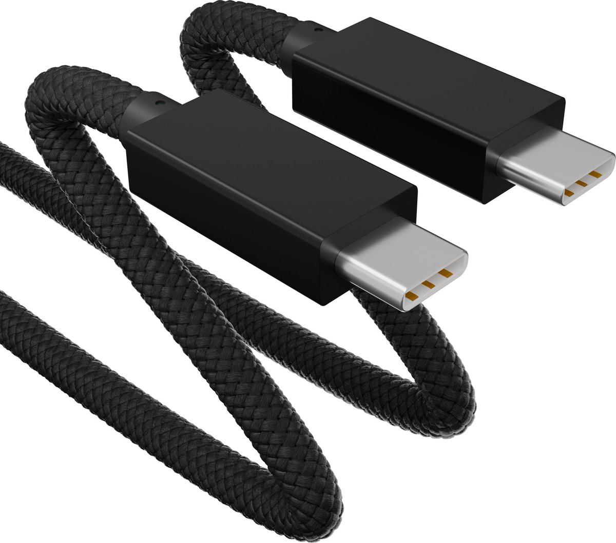 USB C naar USB C kabel 3m USB 3.2 Gen 2 10Gbps 100W Power Delivery nylon mantel zwart male-to-male - Afbeelding 3