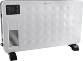 Luxe Staande Convector Kachel - Digitale Elektrische Radiator Heater Met Instelbare Thermostaat & Timer - Inc. Afstandsbediening - Met Turbo Ventilator - 2300W - Zwart