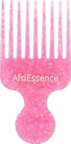 AfriEssence Speckle Afro Kam | Afro kam - Krullend Haar – Volume – Curly Hair - Wide Comb – Acetaat – Krullend Haar – Detangling Shower Comb - Afro Haar Verzorging | Pink