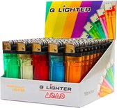 Standaard wegwerp aanstekers gemixte kleuren (50 stuks)