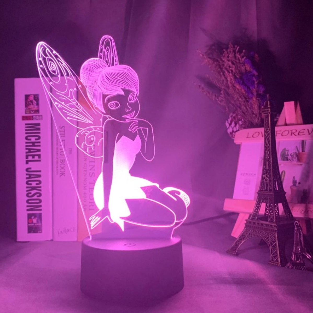 Tinkelbel cadeau, Tinkelbel lampje. Tinkerbell / Tinker Bell lamp