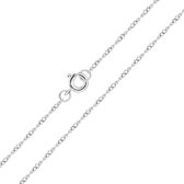 Joy|S - Zilveren ketting - twisted - 45 cm
