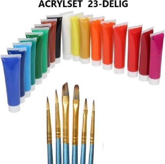Acrylverf - set - 18 kleuren