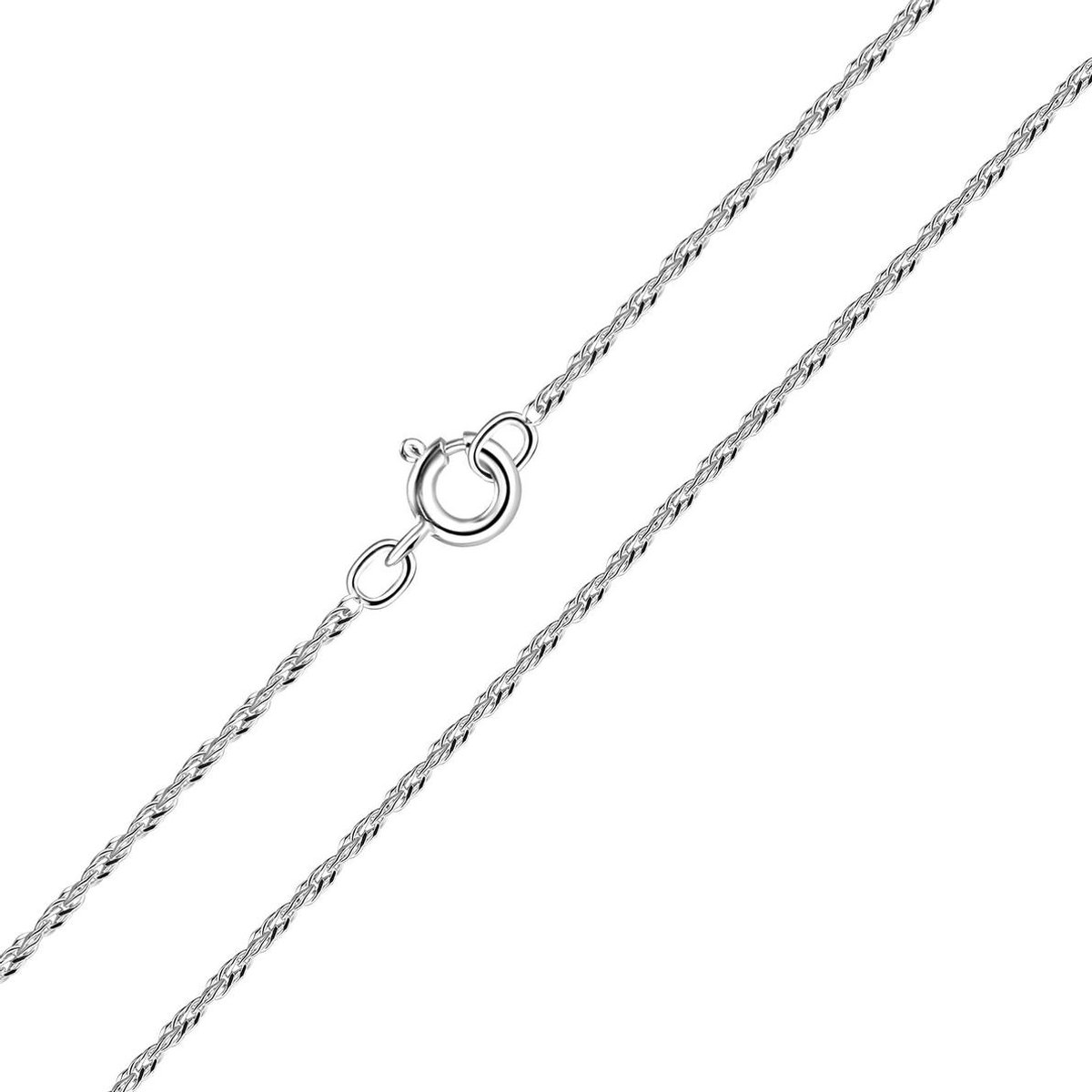 Joy|S - Zilveren ketting - Singapore - 40 cm