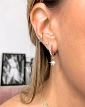 Stardust - NORTH STAR oorbellen in Zilver