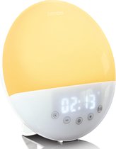 Bol.com Lenco CRW-110WH - Wekkerradio met Wake Up Light - Wit aanbieding