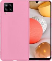 Samsung A42 Hoesje Back Cover Siliconen Case Hoes - Roze