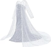 Frozen 2 Elsa pailletten jurk met sleep - 98/104 (110) 3-4 jaar - prinsessenjurk verkleedkleedje