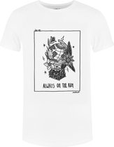 Collect The Label - Wereldbol Tattoo T-shirt - Wit - Unisex - XXS