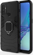 Oppo A53 / A53S Hybride Hoesje met Ring Zwart