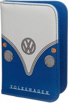 Volkswagen Kampeerbus VW T1 Blauw Paspoorthouder en Kofferlabel
