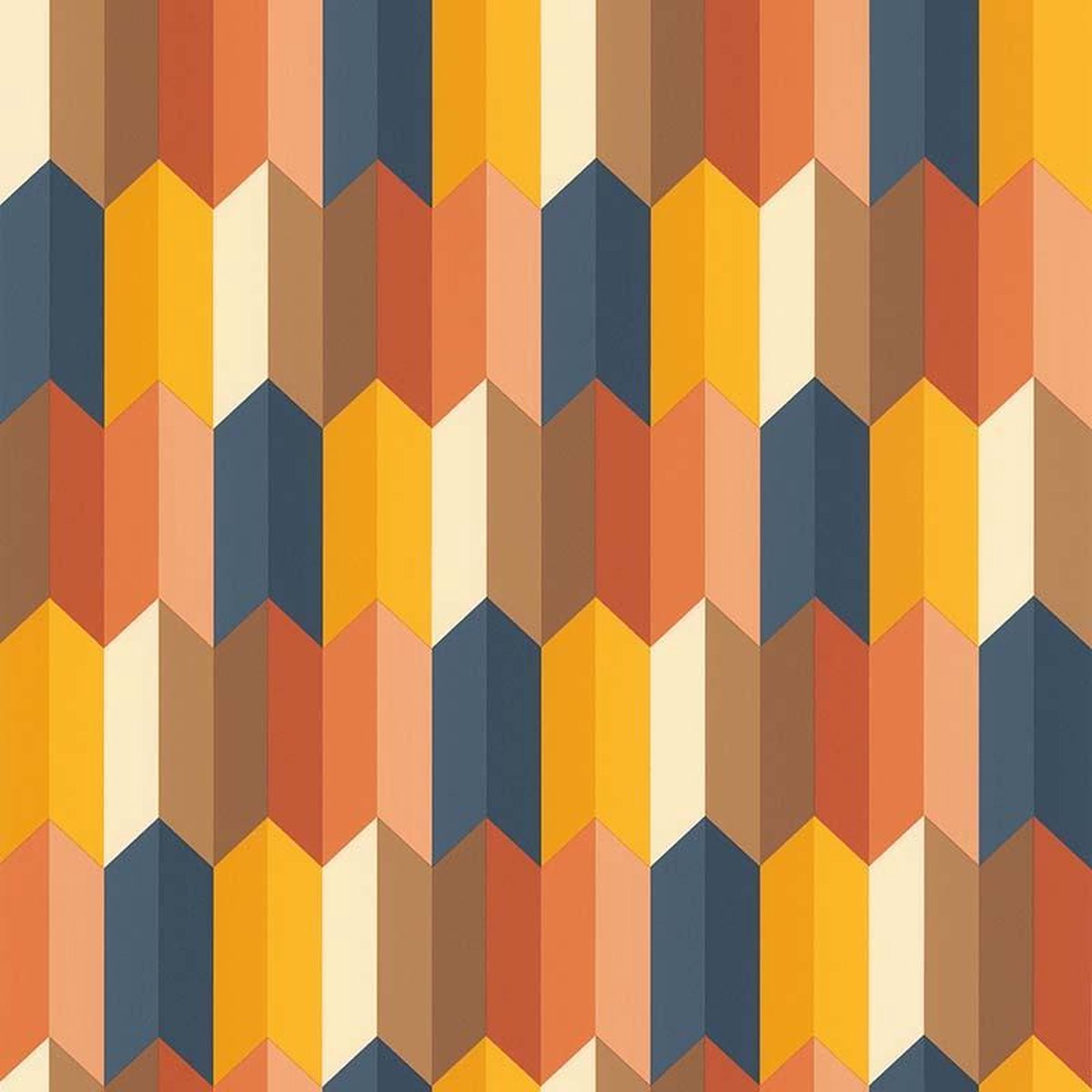 Bensimon - HHP51172805 - Grafisch Oranje/ Blauw/ Oker