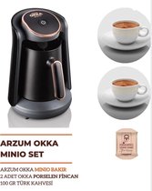 Arzum OKKA Minio GIFT SET2 - Copper bij Fienzi,  Turkse Koffiemachine Okka Minio Copper + 2 Koffie Cups + Turkse Koffie | Cadeauset