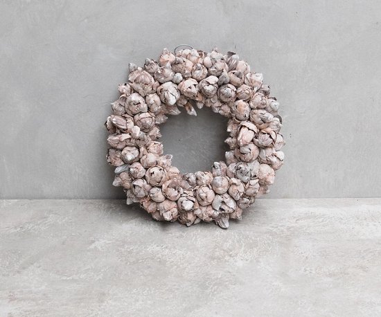 Couronne - Krans - Coco Fruit Wreath White wash Ø 40 cm