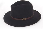 Fedora Hoed Donkerbruin Maat 56 Bruin Jagers Hoed Dames Heren Unisex