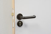 Wovar Zwarte deurkruk op rozet rond coupemodel - Per Set