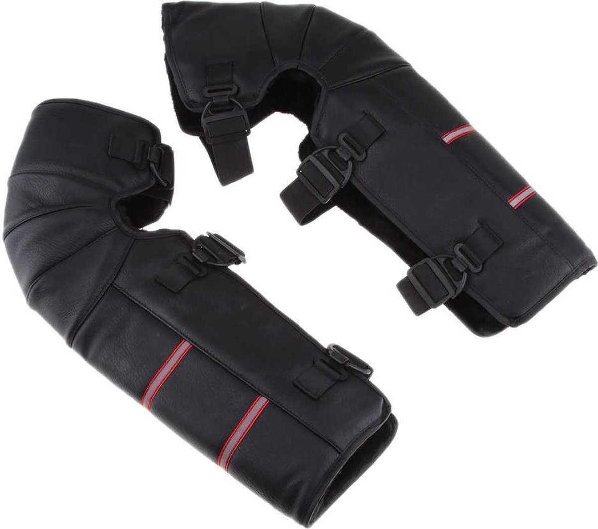 Beenwarmers, kniewarmers, Motor Winddicht Knie Koude Bescherming Been Cover Winddicht en Waterdicht Elastische Band Sluiting Pu Leer Stof Gevoerd met Fleece Been Cover (Size : XXL Golden fleece