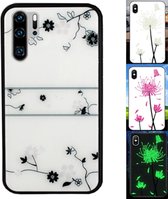 BackCover Magic Glass - Glow in the dark hoesje - Telefoonhoesje voor Huawei P30 Pro - Roos