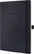 Sigel SI-CO310 Notitieboek Conceptum Pure Softcover A4 Zwart Geruit