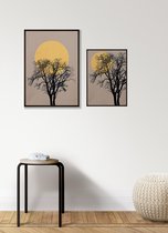 Winter Sunset Yellow No2 Poster - 20x30 cm - Studio Trenzy